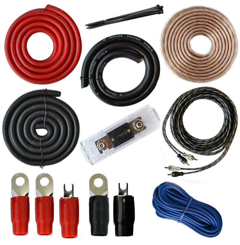 SoundBox 0 Gauge Amp Kit Amplifier Install Wiring & 5 Farad Digital Capacitor, 5000W - Image 2